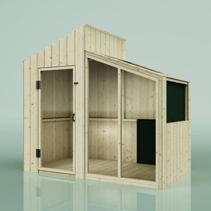 Spielhaus aus Massiv-Holz mit Acryl-Glas, Outdoor Kinderspielhaus Garten - Outdoortoys