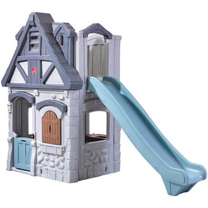 Spielhaus, Blau, Grau, Weiß, Kunststoff, 270.5x211x123 cm, EN 71, CE, Spielzeug, Kinderspielzeug, Spielzeug für Draußen
