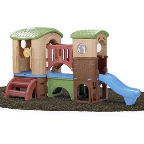 Spielturm, Blau, Grün, Kunststoff, 348x177.8x232.4 cm, EN 71, Outdoor Spielzeug, Spielhäuser