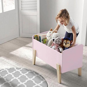Spielzeugtruhe VIPACK Kiddy Aufbewahrungsboxen Gr. B/H/T: 80 cm x 48 cm x 39 cm, rosa Baby Kinderzimmerdekoration MDF-Oberfläche