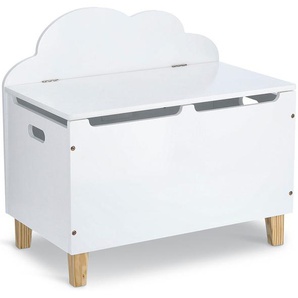 Spielzeugtruhe ZELLER PRESENT Wolke Aufbewahrungsboxen Gr. B/H/T: 60 cm x 56 cm x 34,5 cm, weiß Baby Kinderzimmerdekoration MDF, Kieferholz