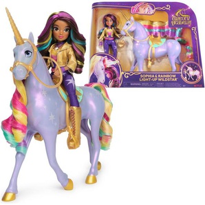Spin Master Anziehpuppe Unicorn Academy - Interactive Rainbow Light-Up Wildstar & Sophia (Set), mit Licht- & Soundeffekt