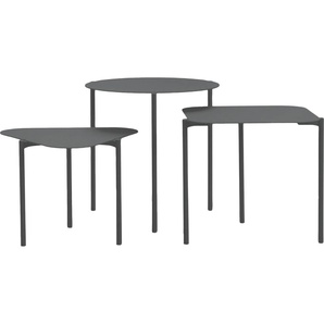 Beistelltisch SPINDER DESIGN Doremi Tische Gr. B/H/T: 42 cm x 32,5 cm x 44 cm, grau (grau, grau, grau) Beistelltische 3er-Set
