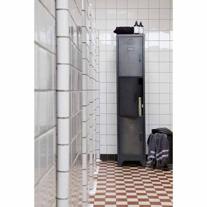 Spindschrank in Schwarz Metall