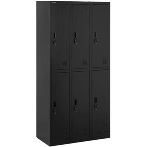 Spindschrank Schließfachschrank Metallschrank abschließbar 6 Spinde 200 kg