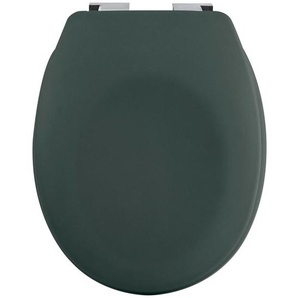 Spirella Wc-Sitz, Dunkelgrün, Kunststoff, 37.3x5 cm, Deckel mit Absenkautomatik, passend für alle handelsüblichen WCs, Antirutschnoppen, Badezimmer,
