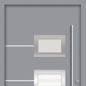 SPLENDOOR Haustür ATHEN Prime RC2 Türen Gr. 100 cm, Türanschlag DIN rechts, grau (verkehrsgrau) Haustüren