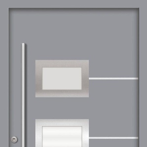 SPLENDOOR Haustür ATHEN Prime RC2 Türen Gr. 110 cm, Türanschlag DIN links, grau (verkehrsgrau) Haustüren
