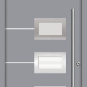 SPLENDOOR Haustür ATHEN Prime RC2 Türen Gr. 110 cm, Türanschlag DIN rechts, grau (verkehrsgrau) Haustüren