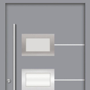 SPLENDOOR Haustür ATHEN Prime Türen Gr. 110 cm, Türanschlag DIN links, grau (verkehrsgrau) Haustüren