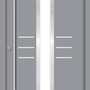 SPLENDOOR Haustür OMIS Prime RC2 Türen Gr. 100 cm, Türanschlag DIN links, grau (verkehrsgrau) Haustüren