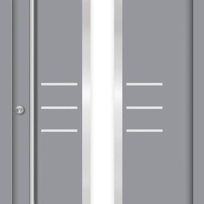 SPLENDOOR Haustür OMIS Prime Türen Gr. 110 cm, Türanschlag DIN links, grau (verkehrsgrau) Haustüren