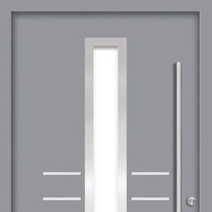 SPLENDOOR Haustür OMIS Prime Türen Gr. 110 cm, Türanschlag DIN rechts, grau (verkehrsgrau) Haustüren