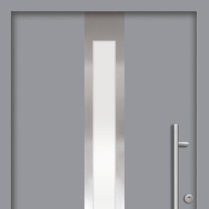 SPLENDOOR Haustür RHODOS Prime RC2 Türen Gr. 100 cm, Türanschlag DIN rechts, grau (verkehrsgrau) Haustüren