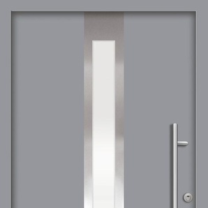 SPLENDOOR Haustür RHODOS Prime RC2 Türen Gr. 110 cm, Türanschlag DIN rechts, grau (verkehrsgrau) Haustüren