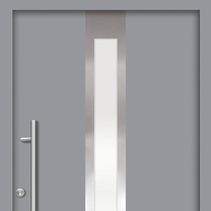 SPLENDOOR Haustür RHODOS Prime Türen Gr. 100 cm, Türanschlag DIN links, grau (verkehrsgrau) Haustüren