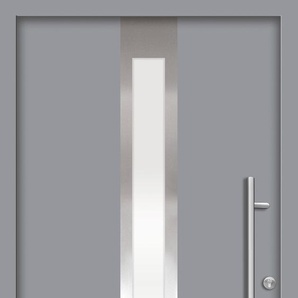 SPLENDOOR Haustür RHODOS Prime Türen Gr. 100 cm, Türanschlag DIN rechts, grau (verkehrsgrau) Haustüren