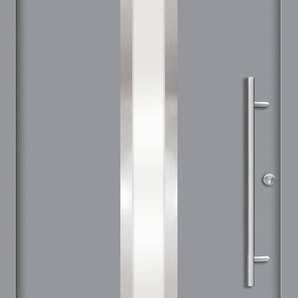 SPLENDOOR Haustür RHODOS Prime Türen Gr. 110 cm, Türanschlag DIN rechts, grau (verkehrsgrau) Haustüren