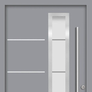 SPLENDOOR Haustür SPLIT Prime RC2 Türen Gr. 100 cm, Türanschlag DIN rechts, grau (verkehrsgrau) Haustüren