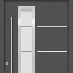 SPLENDOOR Haustür SPLIT Prime Türen Gr. 210 cm, 100 cm, Türanschlag DIN links, grau (anthrazit) Haustüren