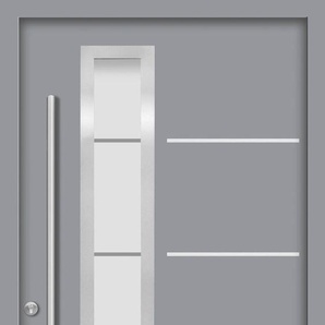 SPLENDOOR Haustür SPLIT Prime Türen Gr. 210 cm, 100 cm, Türanschlag DIN links, grau (verkehrsgrau) Haustüren