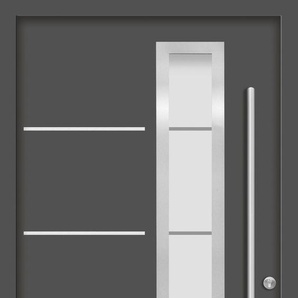 SPLENDOOR Haustür SPLIT Prime Türen Gr. 210 cm, 100 cm, Türanschlag DIN rechts, grau (anthrazit) Haustüren