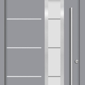 SPLENDOOR Haustür SPLIT Prime Türen Gr. 210 cm, 100 cm, Türanschlag DIN rechts, grau (verkehrsgrau) Haustüren