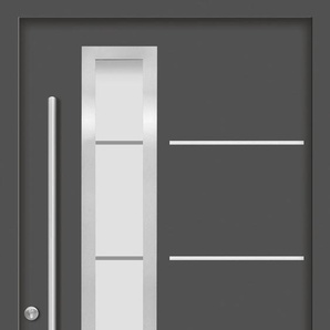 SPLENDOOR Haustür SPLIT Prime Türen Gr. 210 cm, 110 cm, Türanschlag DIN links, grau (anthrazit) Haustüren