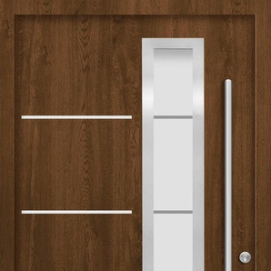 SPLENDOOR Haustür SPLIT Prime Türen Gr. 210 cm, 110 cm, Türanschlag DIN rechts, braun Haustüren