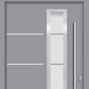 SPLENDOOR Haustür SPLIT Prime Türen Gr. 210 cm, 110 cm, Türanschlag DIN rechts, grau (verkehrsgrau) Haustüren