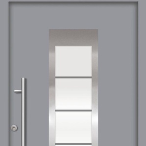 SPLENDOOR Haustür ZADAR Prime RC2 Türen Gr. 110 cm, Türanschlag DIN links, grau (verkehrsgrau) Haustüren