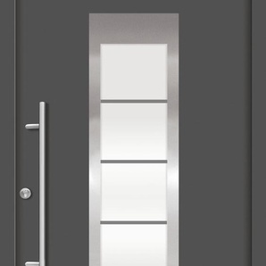 SPLENDOOR Haustür ZADAR Prime Türen Gr. 100 cm, Türanschlag DIN links, grau (anthrazit) Haustüren