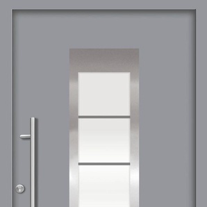 SPLENDOOR Haustür ZADAR Prime Türen Gr. 100 cm, Türanschlag DIN links, grau (verkehrsgrau) Haustüren