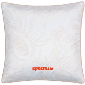 Sportalm Kitzbühel Kissenhülle Savage, Orange, Weiß, Textil, Schriftzug, 40 cm, hochwertige Qualität, Wohntextilien, Kissen, Kissenbezüge