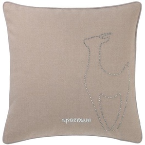 Sportalm Kitzbühel Kissenhülle SP-Kitz, Silber, Beige, Textil, Tier, 50 cm, hochwertige Qualität, Wohntextilien, Kissen, Kissenbezüge