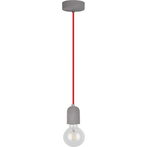 SPOT Light Pendelleuchte »AMORY«, 1 flammig, Leuchtmittel E27   ohne Leuchtmittel, Hängeleuchte, Echtes Beton - handgefertigt, Textilkabel, Naturprodukt
