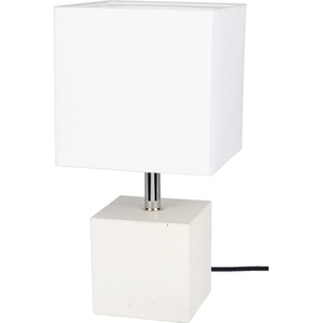 SPOT Light Tischleuchte »STRONG«, 1 flammig, Leuchtmittel E27   ohne Leuchtmittel, Echtes Beton - handgefertigt, Lampenschirm aus Stoff, Naturprodukt
