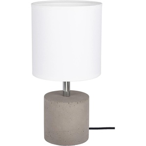 SPOT Light Tischleuchte »STRONG«, 1 flammig, Leuchtmittel E27   ohne Leuchtmittel, Echtes Beton - handgefertigt, Naturprodukt, Lampenschirm aus Stoff