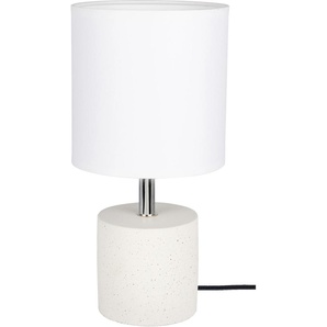 SPOT Light Tischleuchte »STRONG«, 1 flammig, Leuchtmittel E27   ohne Leuchtmittel, Echtes Beton - handgefertigt, Naturprodukt, Lampenschirm aus Stoff