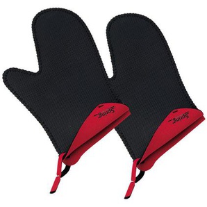 Spring Ofenhandschuh, Rot, Schwarz, Kunststoff, 15x3x23 cm, rutschfest, Kochen, Geschirrtücher & Schürzen, Topflappen & Ofenhandschuhe