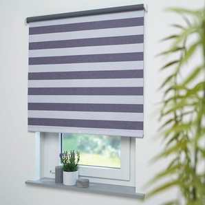 Springrollo LIEDECO Streifen Rollos Gr. 180 cm, 82 cm, grau (dunkelgrau, hellgrau) Springrollos Dekorrollo Hergestellt in Deutschland