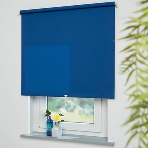 Springrollo LIEDECO Uni Rollos Gr. 180 cm, 242 cm, blau (dunkelblau, bitte auswählen) Springrollos Rollowelle 36 mm, starke Feder
