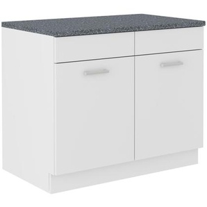 Spülenschrank Buffet Küche Mario 100 Küchenzeile Einbauküche Weiss