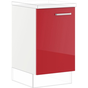 Spülenunterschrank IMPULS KÜCHEN Schränke Gr. B/H/T: 50 cm x 72,3 cm x 57,9 cm, Rot Hochglanz-links, 1 St., rot (rot hochglanz) Küchenunterschrank Unterschränke