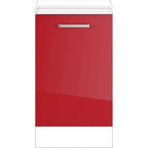 Spülenunterschrank IMPULS KÜCHEN Schränke Gr. B/H/T: 50 cm x 72,3 cm x 57,9 cm, Rot Hochglanz, rot (rot hochglanz) Unterschränke