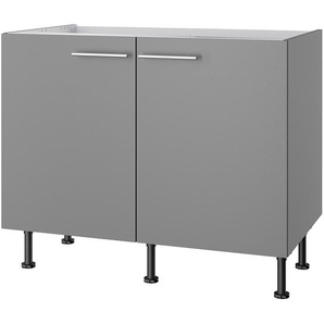Spülenunterschrank II 100cm Grau/Basalt