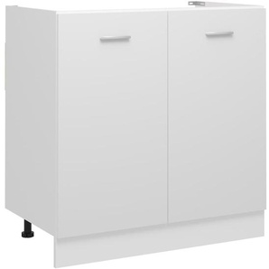 Spülenunterschrank Lyon Weiß 80x46x81,5 cm Holzwerkstoff