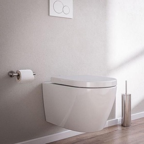 Spülrandloses Wand-Hänge-WC Bernstein B-8030R Weiß glänzend Nano-Beschichtung Softclose-Sitz Standard