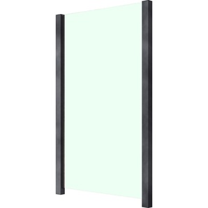 STAKET PRO Zaun Zaunelemente Glaszaun, Gesamtlänge: 1,14 m, 2 Pfosten Gr. L: 1,14 m H/L:, grau Zaunelemente