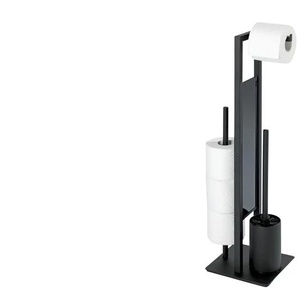 Stand WC-Garnitur Rivalta | schwarz | Edelstahl,Glas | 18 cm | 70 cm | cm 20,0 |